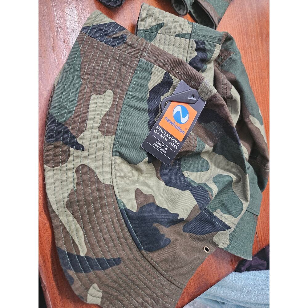 Nike Newhattan Gelante Camo Bucket Hat Lot 6 S S/M 2 NWT Woodland - Picture 4 of 8